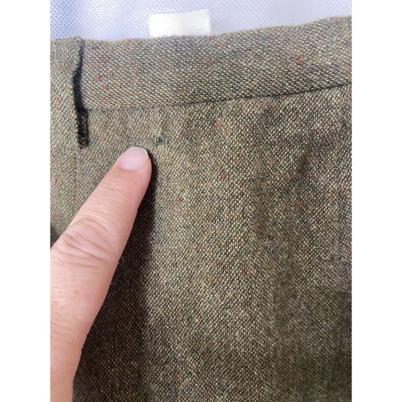 Vintage Pendleton 100% Virgin Wool Pants Womens Green Cropped Modified Size 16 - Picture 9 of 16